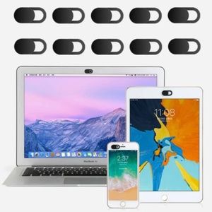 Set of 10 Black Webcam Privacy Shield Cover